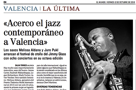 VIII Festival Jazz Contemporáneo Jimmy Glass El Mundo