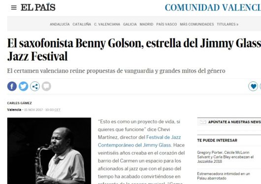 foto El País Benny Golson en Jimmy Glass